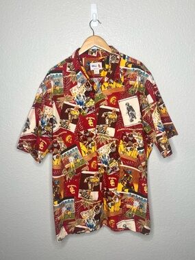 Reyn Spooner USC Trojans Hawaiian Shirt Aloha XXL NCAA Football Aloha Button Up